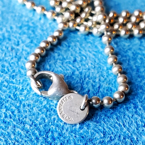 SOLD Tiffany 2mm Beaded Chain 20 inch - Picture 2 of 3